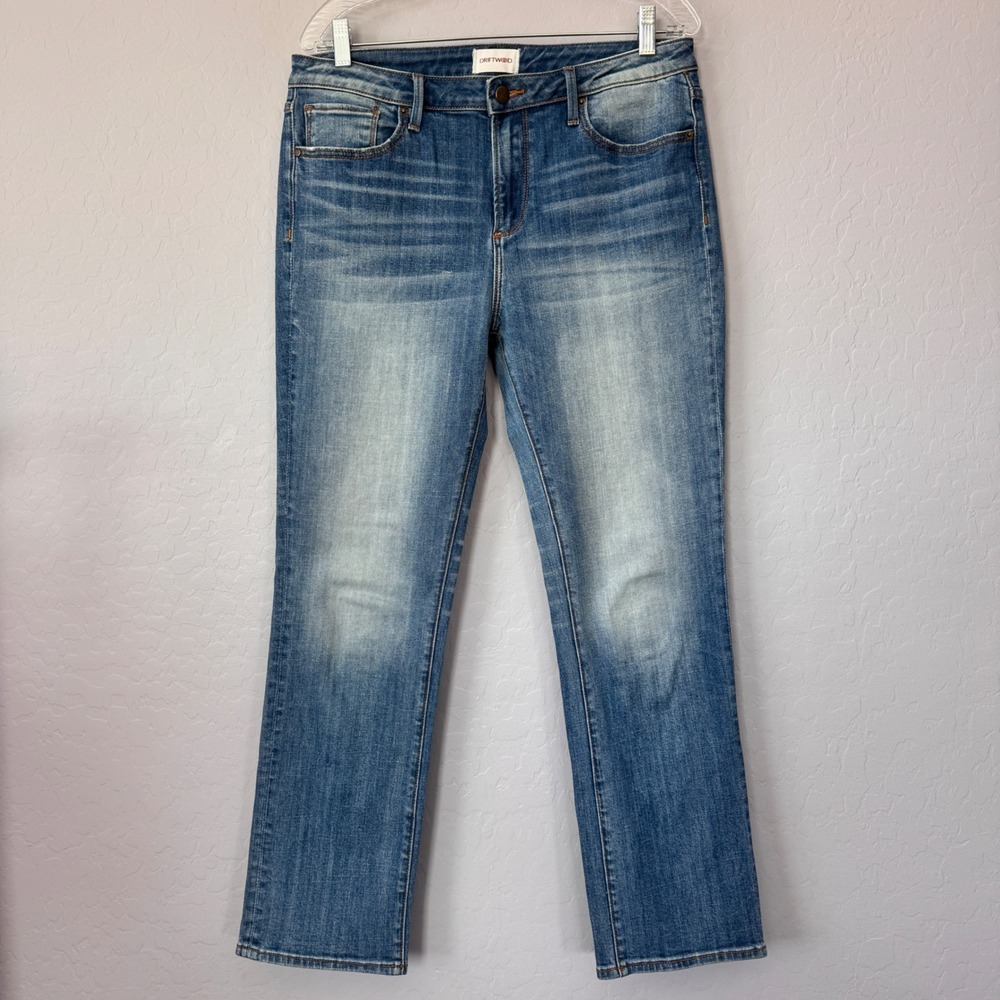 Driftwood Size 30 Audrey High Rise Jeans Blue Medium Wash Straight Leg W30 L29